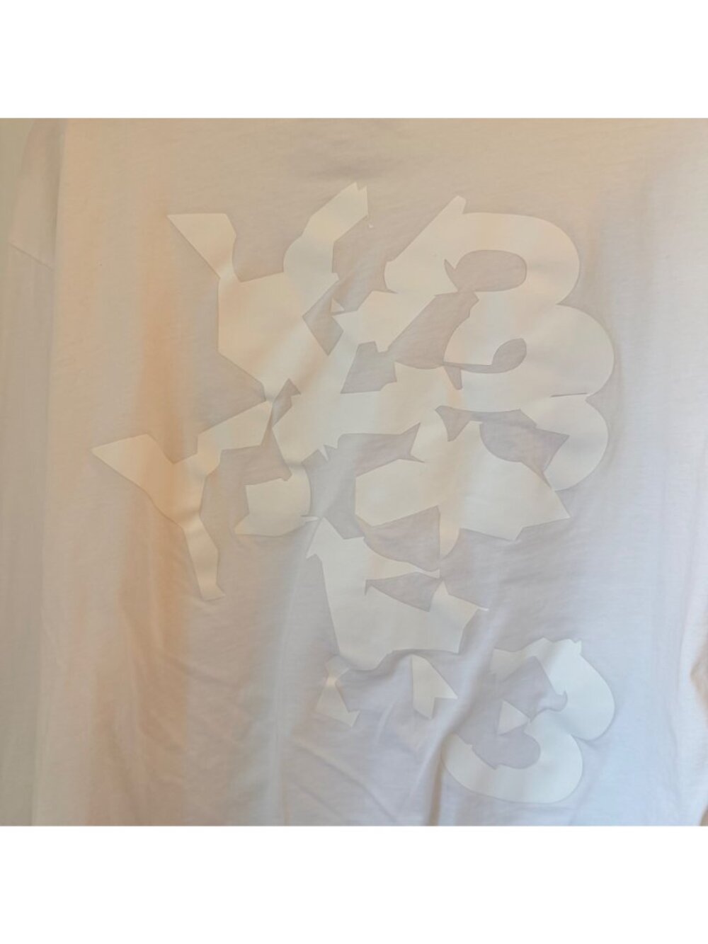 Y-3 Adidas Yohji Yamamoto White Long Sleeve Organic Cotton Tee With Minimal Fron - Picture 4 of 6